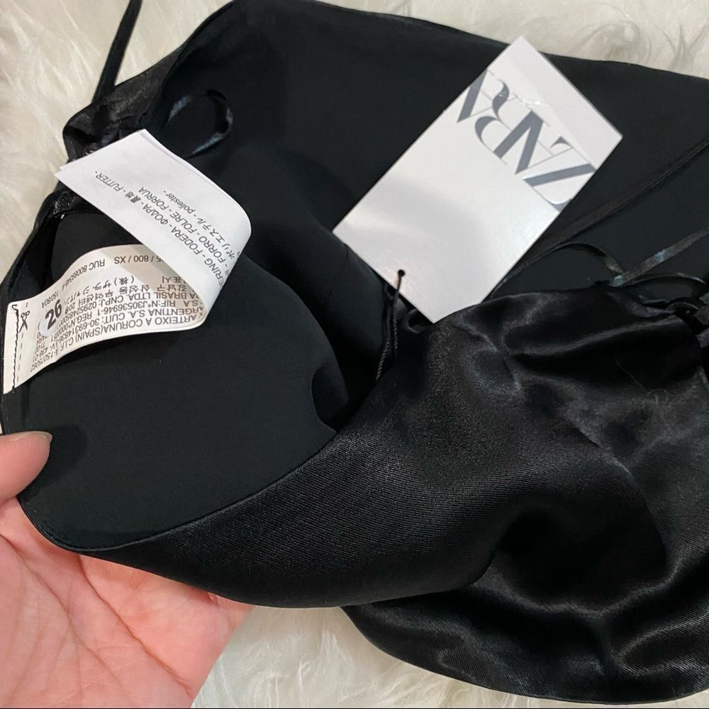 ZARA laced satin crop top. XS - Picture 8 of 12